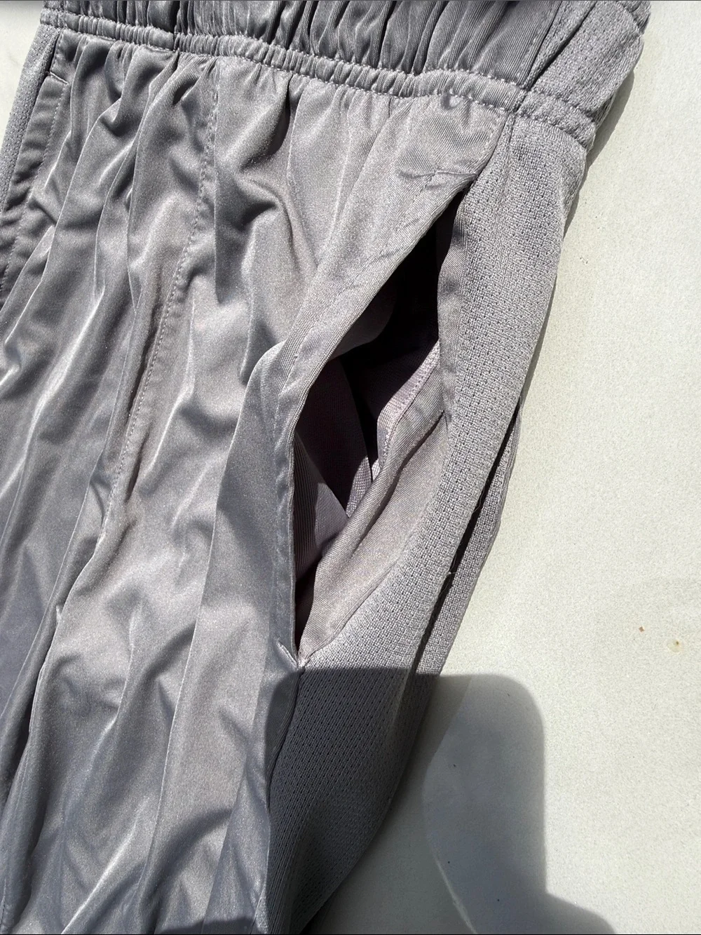 Youth Gray Athletic lightweight Track Pants - Breathable Performance